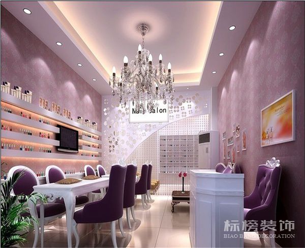 深圳美甲店墻面裝飾怎么做？